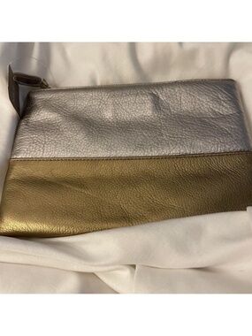 J.Crew Metallic Two Tone Envelope Clutch Bag Purse New